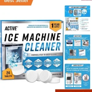 Ice Machine Cleaner Maker Descaler - 24 Clean Tablets Compatible with Frigida...